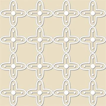 White paper seamless pattern Stock Illustration