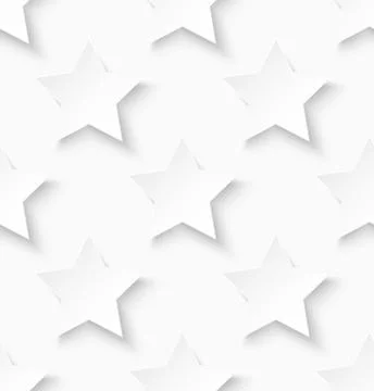 White paper seamless star pattern background Illustrazione stock