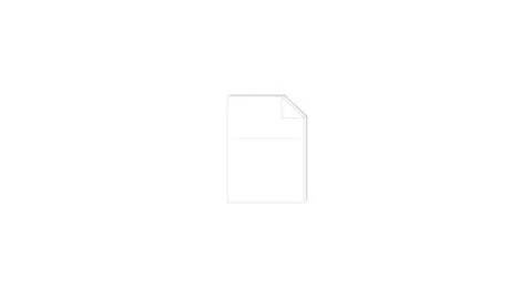 White paper sheet with drawing a flat line animation Stock Footage 137963959