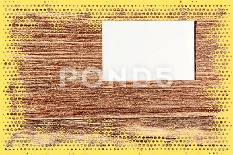 White paper sheet on grunge spotty film effect background with empty space fo Stock Photos