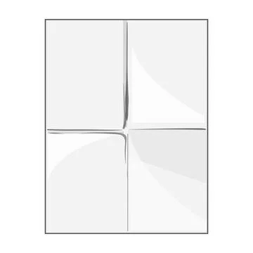 White paper sheet showing cross folds and creases 스톡 일러스트