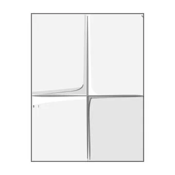 White paper sheet showing four distinct fold lines Illustrazione stock