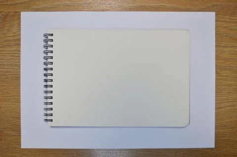 White paper sheet on wood pattern and texture for background 스톡 사진