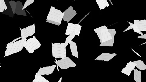 White paper sheets flying and explosion effect animation background. Stock Footage 336621569