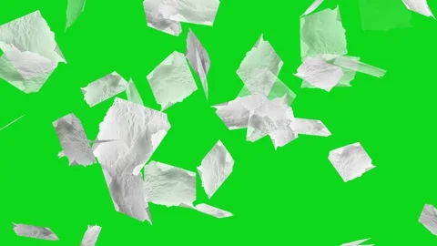 White paper sheets flying and explosion effect animation background. Video stock 336621570