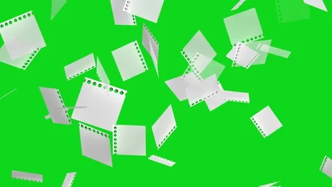 White paper sheets flying and explosion effect animation background. Vídeos de archivo 336621574
