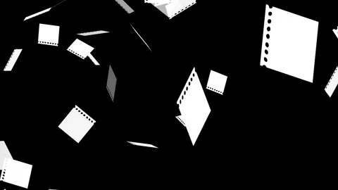 White paper sheets flying and explosion effect animation background. 库存影片 336621605