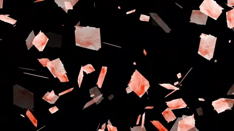 White paper sheets flying and explosion effect animation background. Video stock 336621615