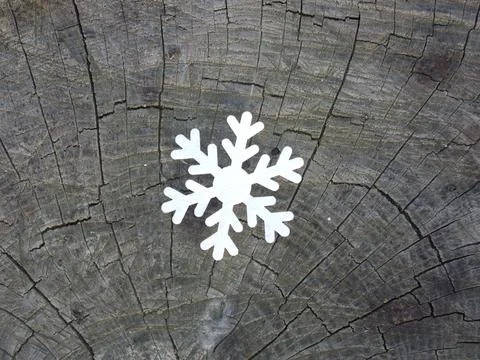 White paper snowflake on background Stock Photos