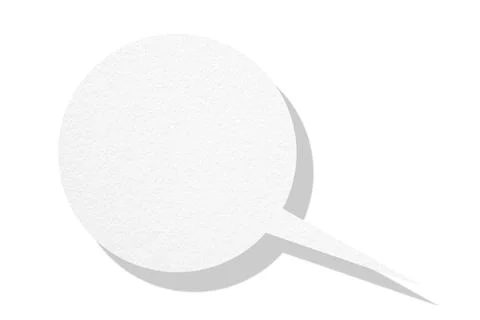 White paper speech bubbles separated on white background Illustrazione stock