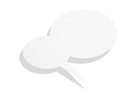 White paper speech bubbles separated on white background Stock Illustration