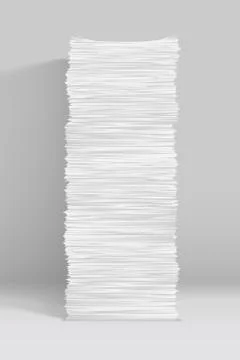 White paper stack on grey Illustrazione stock