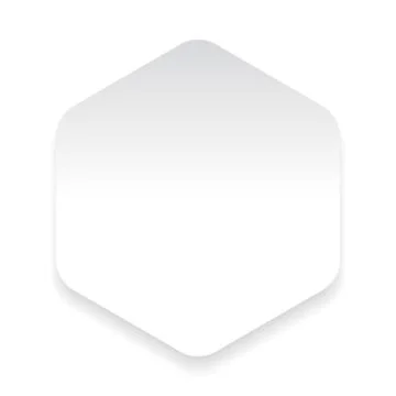 White paper sticker hexagon vector Stock Illustration