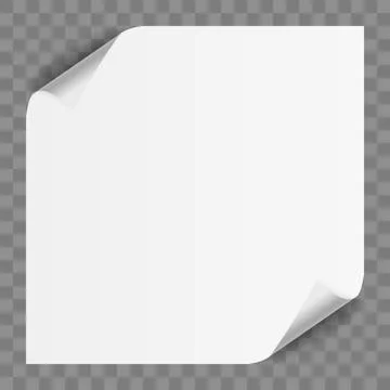 White Paper Sticker Note Memo Stock Illustration