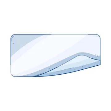 White paper sticker peeling off surface Stock Illustration