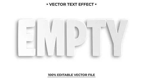 White Paper style shadow, editable text effect Stock Illustration
