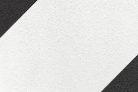 White paper texture background with black diagonal edges and copy space for b Stock Photos