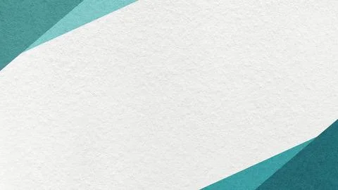 White paper texture background with emerald, teal geometric corners gradient  Stock Illustration
