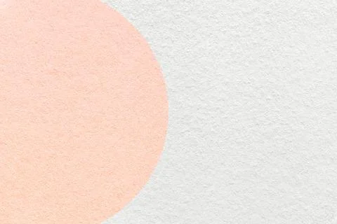 White paper texture background with light peach semicircle and copy space for Stock Illustration