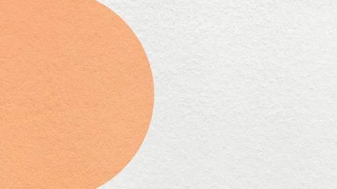 White paper texture background with light peach semicircle and copy space f.. Stock Illustration