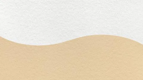 White paper texture background with light cream horizontal curved wavy split  Stock Illustration