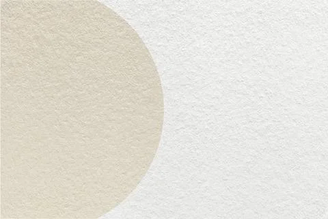 White paper texture background with light beige semicircle and copy space f.. Stock-Fotos