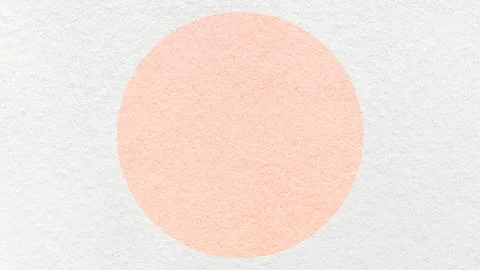 White paper texture background with light peach circle and copy space for ban 스톡 사진