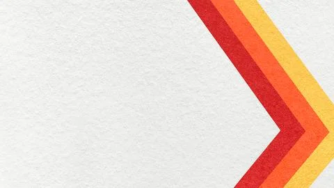 White paper texture background with red, orange yellow, chevron stripes and.. Stock Photos