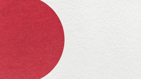 White paper texture background with red semicircle and copy space for banne.. Stock Photos