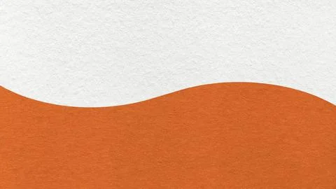White paper texture background with terracotta horizontal curved wavy split.. Stock Illustration