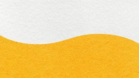 White paper texture background with yellow horizontal curved wavy split and.. 库存插图