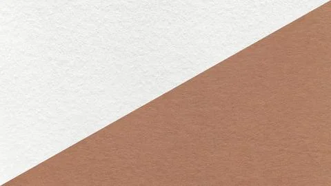 White paper texture two color background with warm brown diagonal split and.. Stock Illustration