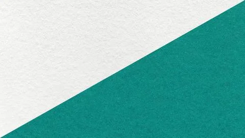 White paper texture two color background with teal diagonal split and copy .. Stock Photos