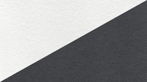 White paper texture two color background with black diagonal split and copy.. Stock Photos