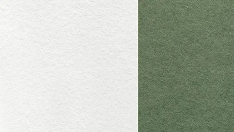 White paper texture two color background with olive green vertical split an.. Stock Photos