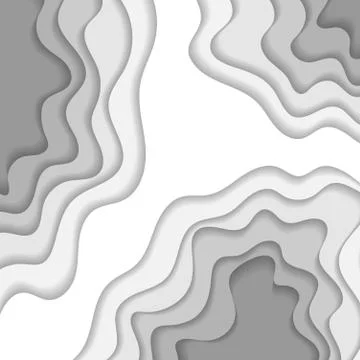 White paper waves background Stock Illustration