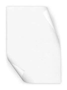 White paper on white background Foto stock