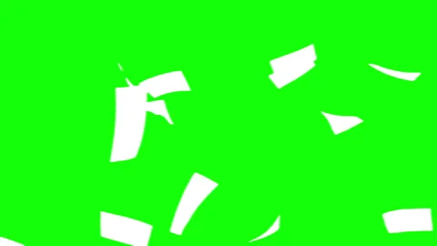 White papers falling down on green background. Stock Footage 339044007