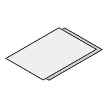 White papers icon, isometric style イラスト素材