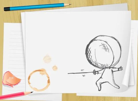 White papers Stock Illustration