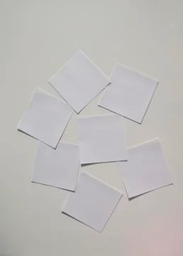 White papers on the white board Stock Photos