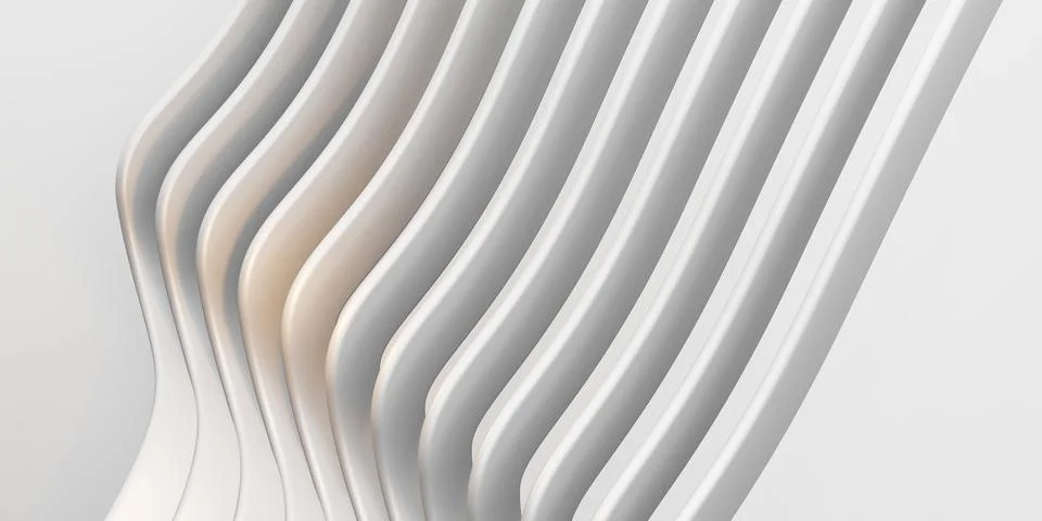 White parallel lines arc wave plastic tube surface distorted curve abstract b 스톡 일러스트