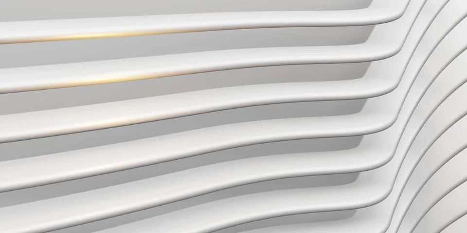 White parallel lines arc wave plastic tube surface distorted curve abstract b Stockillustratie