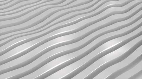 White parametric lines waving in abstract background. 3d loop animation 4k Stock Footage 319912025