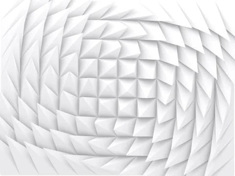 White parametric triangular pattern, 3d イラスト素材