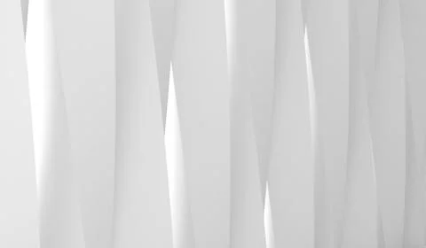 White parametric wavy pattern on the wall, 3d rendering Stock Illustration