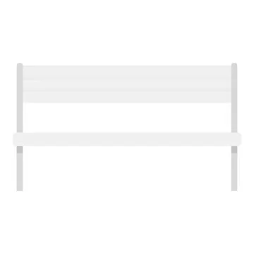 White park bench icon, flat style Ilustración de archivo