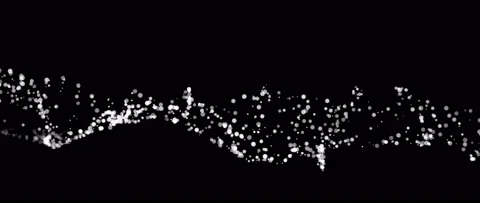 White Particle Form wave - 3D rendering abstract music background Stock Footage 202251571