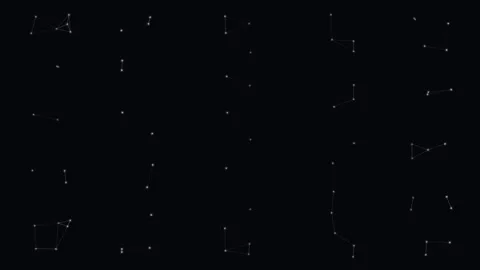 White Particle Network Dot Cluster Minimal Loop Видео 342611977