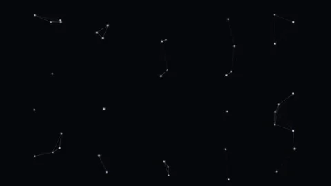 White Particle Network Orbital Node Network Loop 動画素材 342611879